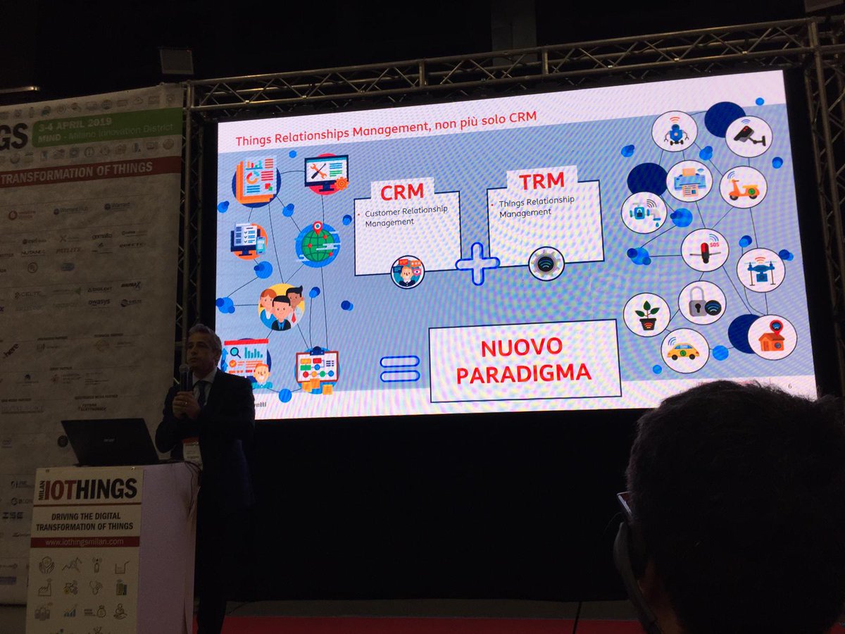 Come mettere in atto la digital Transformation? Ce lo spiega <a href="/gsola69/">Giuseppe Sola</a> nel suo intervento "Nuovi modelli di business valorizzando la relazione fra persone oggetti e processi" a @IoThingsMilan! 
<a href="/gdt62/">gaetano di tondo</a> 
#IoThingsMilan #IoT #5G #Mobility #Innovation