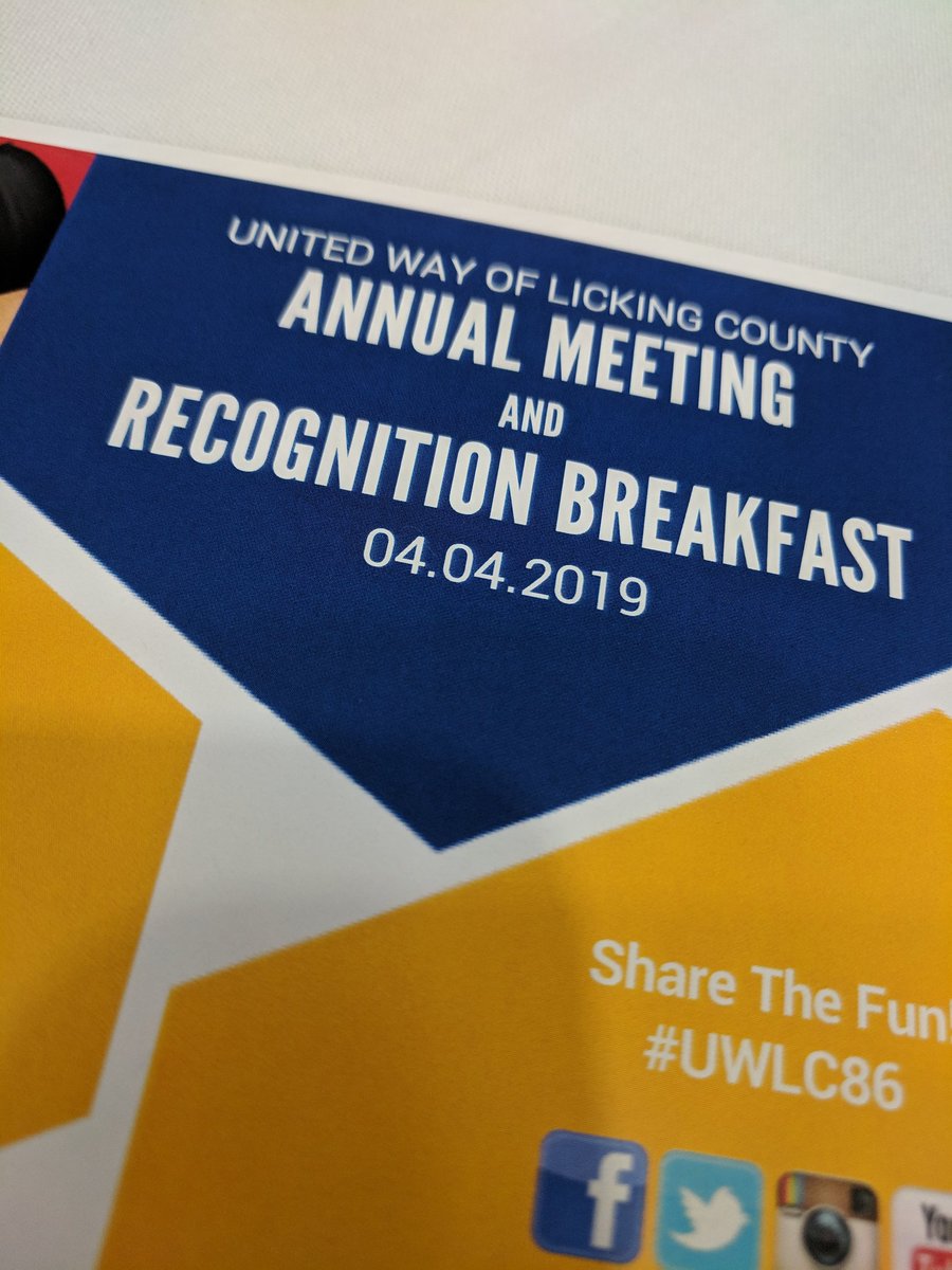 ReesePyle's tweet photo. We are excited to be up this morning to celebrate @UWLickingCo and all of their accomplishments this year at their annual meeting. #LiveUnited #UWLC86 https://t.co/l1hn3QW43l