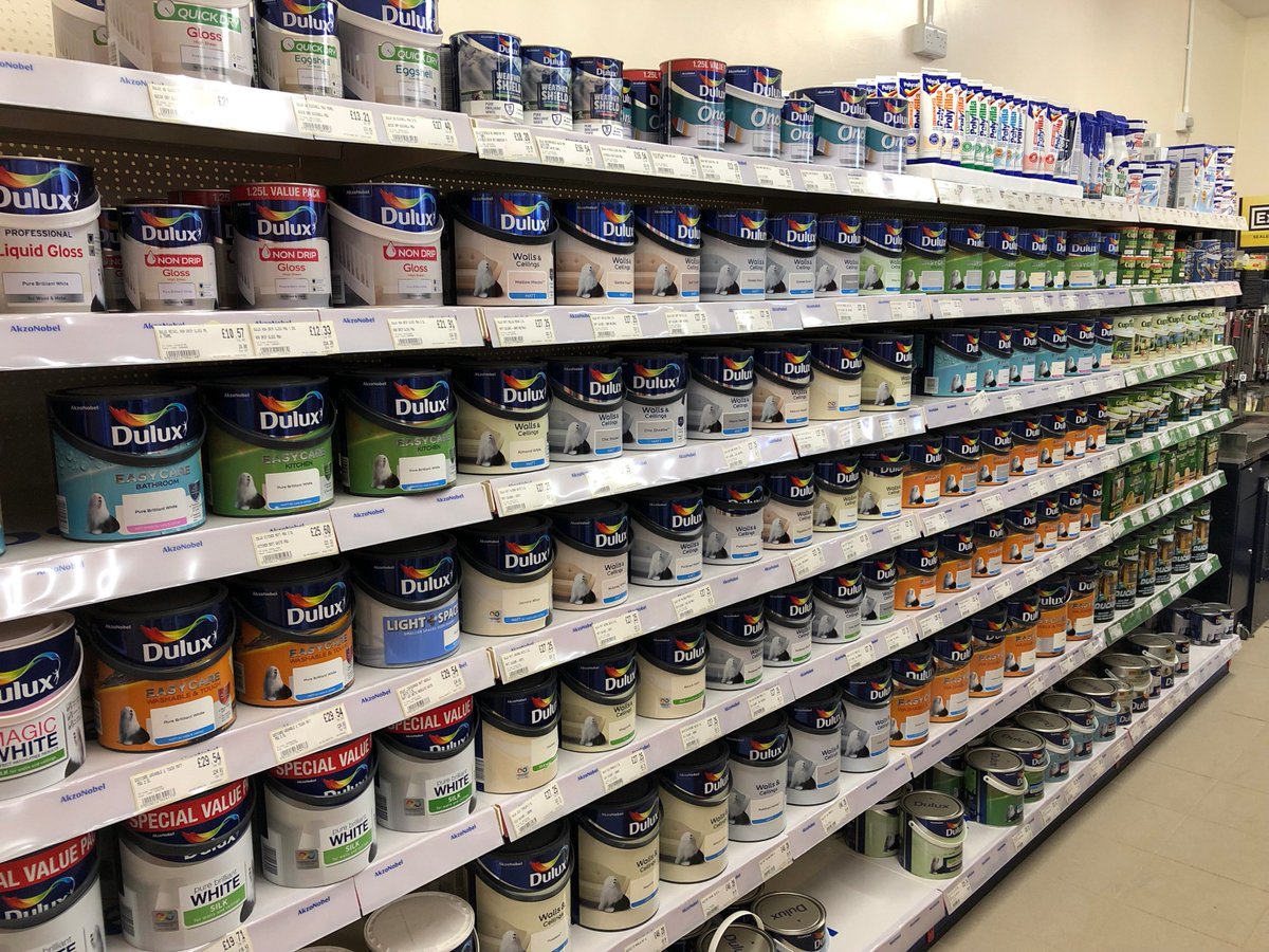 TGBUILDERSM's tweet photo. Our Wolverley, Kidderminster, branch has undergone a major refurbishment recently. We've doubled the size of the Showroom and now stock an even wider range of products. 
#DIY #Dulux #Paints #Wolverley #Kidderminster #Patios #Lansdscaping #Builders #Fencing #Timber #Aggregates https://t.co/ZaGUavysQb