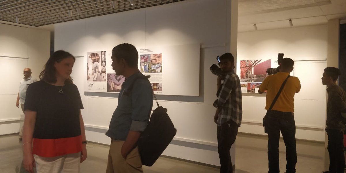 mcmarchs's tweet photo. Thank you to everyone who attended the opening of #DisplacedLongitude last night! @CEPTUniversity1 @IrlEmbIndia https://t.co/S5bZxmhzIq