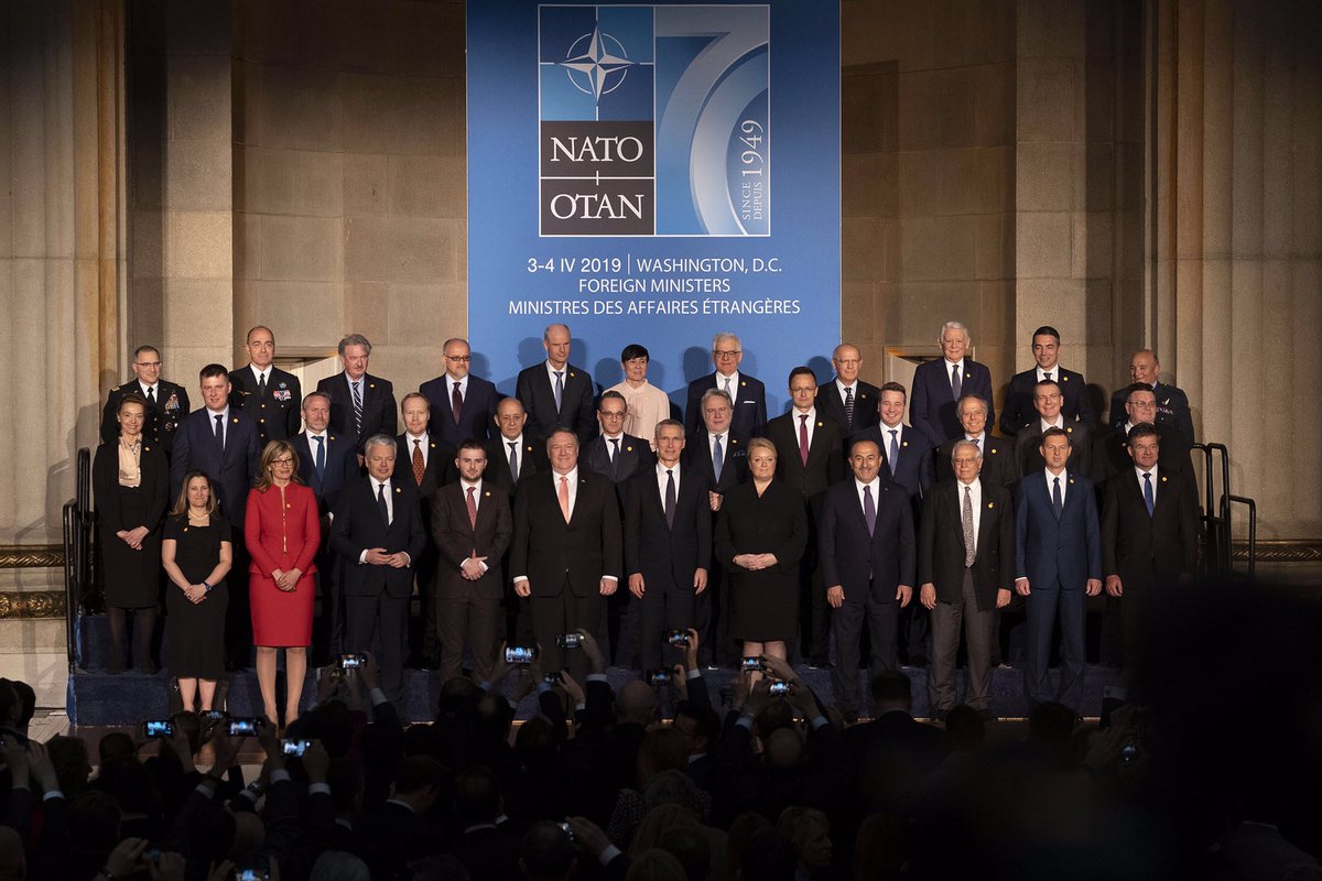At <a href="/NATO/">NATO</a> #ForMin in Washington DC we celebrated together 70 years since the creation of the #Alliance. <a href="/NATO/">NATO</a> is the foundation of the transatlantic cooperation, the source of our common strength &amp; the protection of our prosperity #WeAreNATO