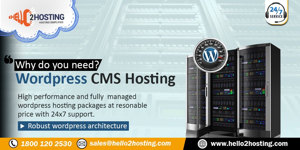 Hello2Hosting's tweet image. Host your sites on the #1 #Wordpress #hosting platform with #Hello2hosting. Best hosting with #SSL, managed #backups and 24/7 support.

Order Now: hello2hosting.com/wordpress-cms-…