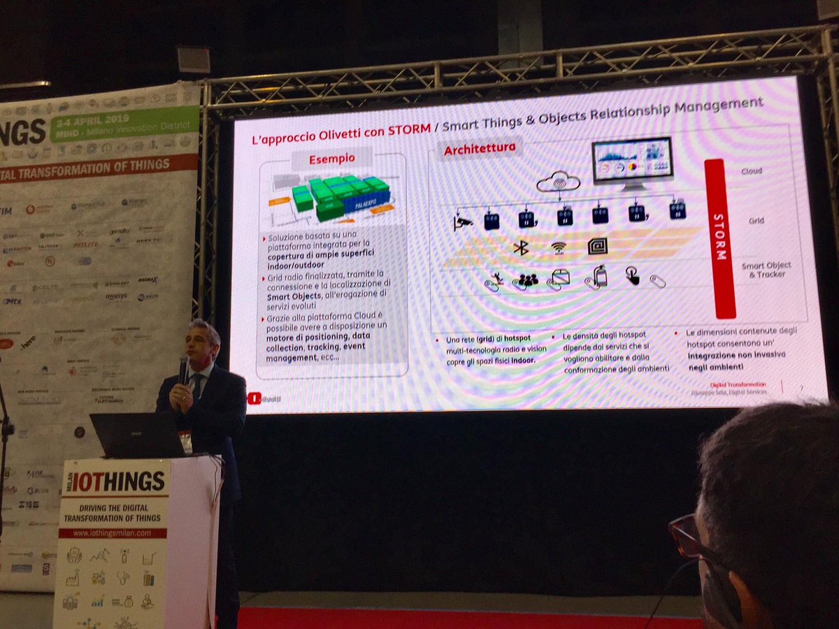 L’approccio #Olivetti con STORM / Smart Things &amp; Objects Relationship Management "Abbiamo scelto un nome che trasmettesse un concetto di trasformazione che deve essere governata" l'intervento di <a href="/gsola69/">Giuseppe Sola</a> a @IoThingsMilan
<a href="/gdt62/">gaetano di tondo</a> 
#IoThingsMilan #IoT #5G #Mobility #Innovation