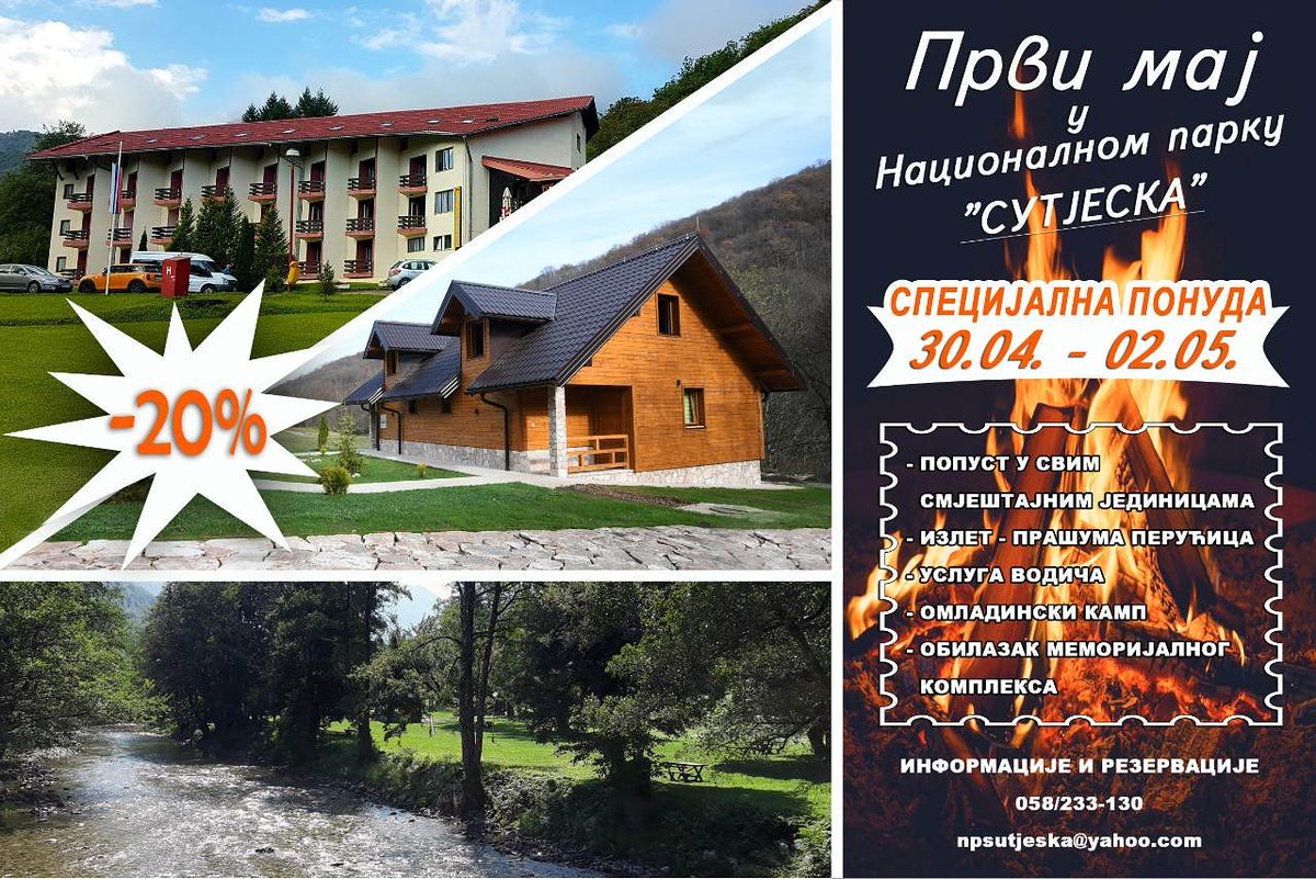 Sutjeska National Park Sutjeska Nacionalni Park On Twitter Nacionalni Park Sutjeska Je I Ove Godine Nezaobilazna Lokacija Za Proslavu MeÄ'unarodnog Praznika Rada Prvog Maja Popust 20 Na Smjestajne Objekte Prvimaj 1maj Praznikrada