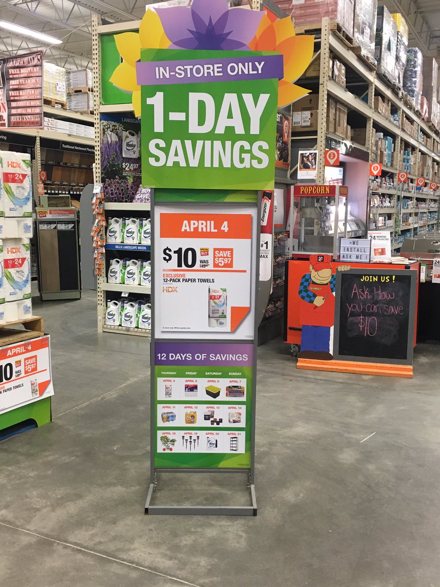 Ninisparkles's tweet photo. Hey Ithaca! Who’s ready for #SpringBlackFriday with our huge savings?! Today’s #DealoftheDay for 4/4/2019 is HDX 12-Pack paper Towels for $10. Save $5.97. Today only! #TwIthaca @vcmarz @DavidBalta4 @Frank_Ryczak @cwilmot81 https://t.co/1nbTE5PY2o
