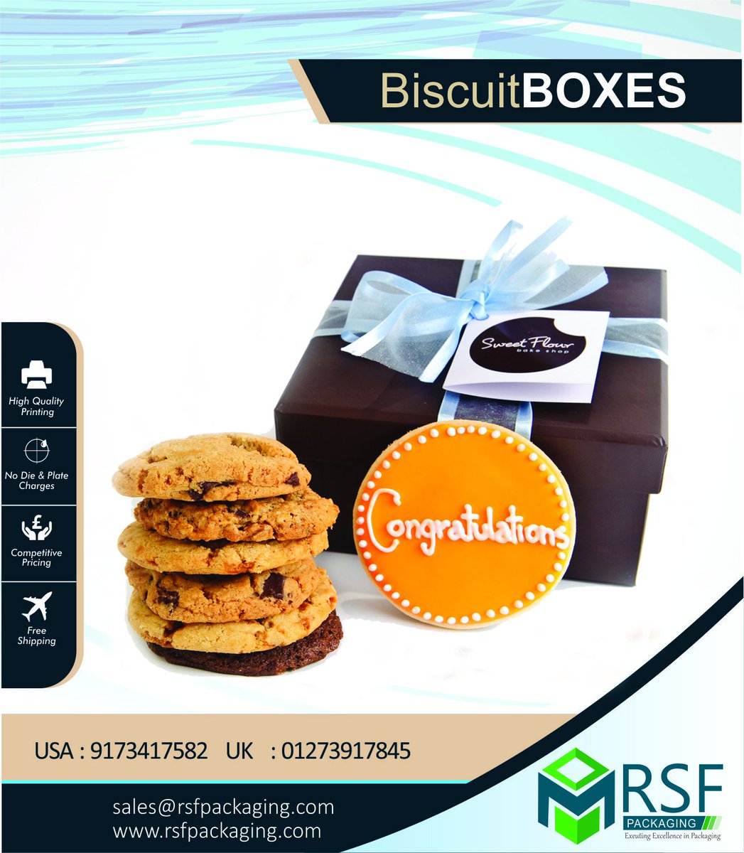 Spread a little cheer with our brand new #biscuitbox. You can personalise this biscuit box to make the perfect gift to congratulate your friends or family members. 
Shop online today with USA &amp; International Delivery.
bit.ly/2AvLau6

#cookies #Taste #RSFPackaging
