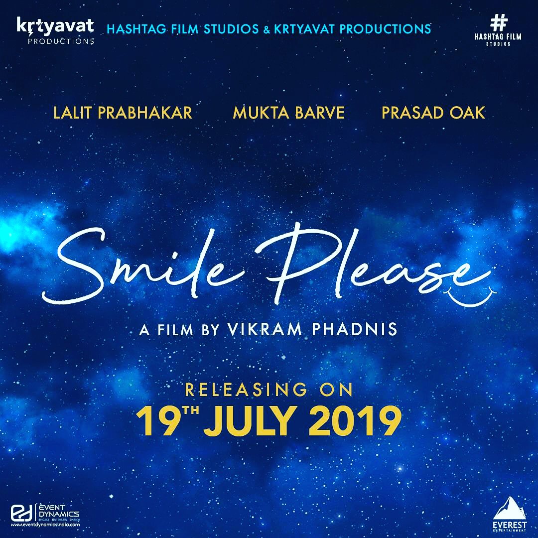 @smilepleasethefilm
releasing on 19th july...!!!
Directed by @vikramphadnis1

@muktabarve @lalitprabhakar  @sanjaychhabria @EverestMarathi @actortrupti @aditigovitrikar