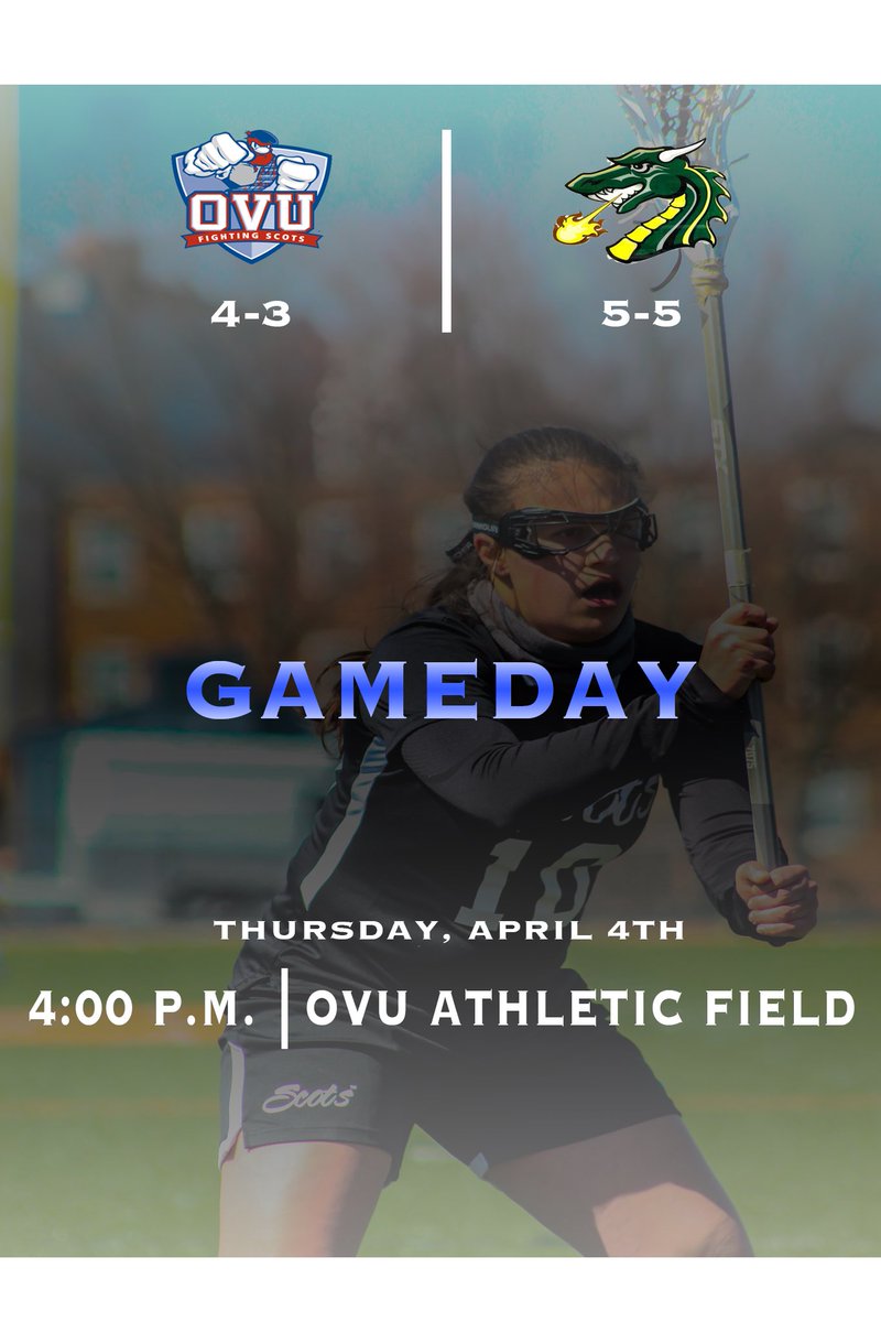 🚨 GAMEDAY 🚨 - make sure to come to the field at 4 PM as the women’s lacrosse team plays their first home game of the season!
•
🆚: Tiffin University
⌚️: 4:00 P.M.
📍: Vienna, W.V.
🏟: OVU Athletic Field
📺: portal.stretchinternet.com/ohiovalley/