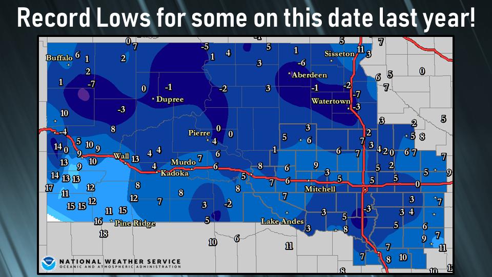 NWS Sioux Falls on Twitter "One year ago on this date, many locations