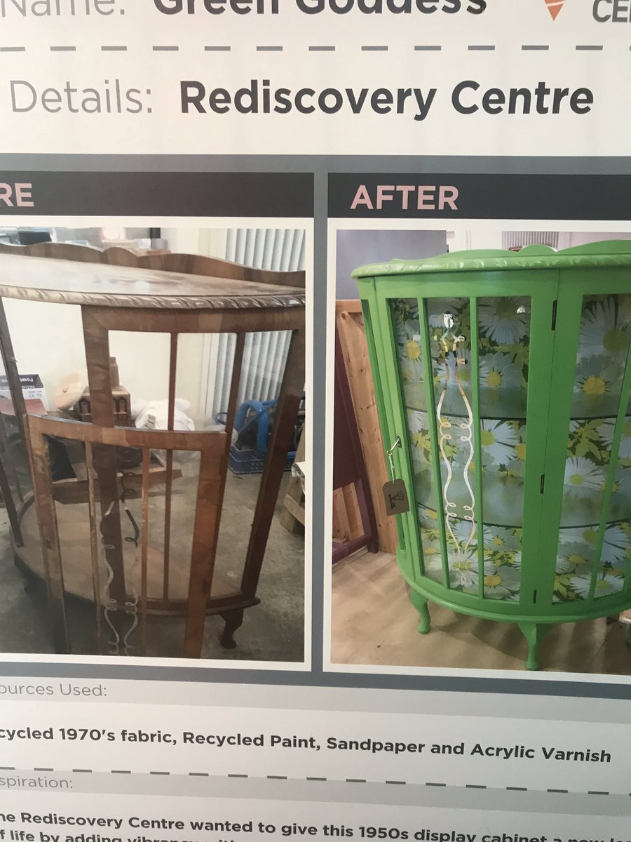 Inspired by my visit to the @RediscoveryCtr this morning. So many innovative ways to #reuse and #repair our belongings. #circulareconomy #betterforbusiness
