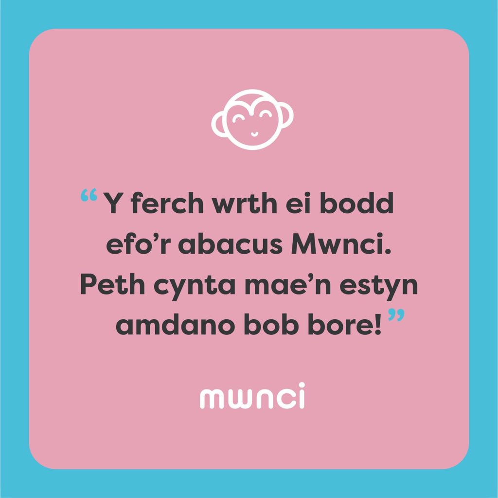 mwncicymru's tweet photo. Diolch Aled.E. 👍🏻
-
Thank You Aled.E. 👍🏻
“My daughter is over the moon with her abacus Mwnci. It’s the first thing she reaches for every morning!”
#adolygiad #productreview #chwaraegydagiaith #playingwithlanguage https://t.co/0245EAilvf