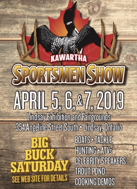 What are you doing this weekend? Get ready for fishing season at the Kawartha Sportsmen Show Friday through Sunday!!