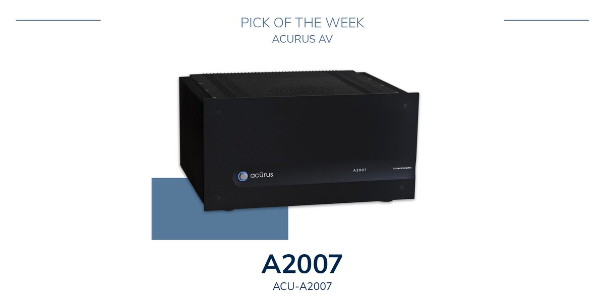 apextech_uk's tweet photo. 7 channel power Amplifier delivering 200W per channel from @Acurus_AVnominated as a pick of the week! https://t.co/RSyYpZyssw
#PickOfTheWeek #GTUKProducts #AcurusAV #Amplifier https://t.co/hiVX3jtdms