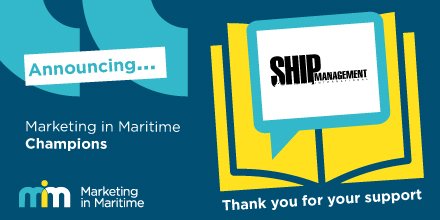 MiMCrowd's tweet photo. Next up, we would like to thank @ShipManInter (SMI) for their support for this year's MiM event!
Did you know more than 8,300 shipowners read each issue of SMI?
For more information on visit their website: https://t.co/iVRsTVycH1
#mimcrowd #mim2019 https://t.co/uZ8ZRzI5Lk
