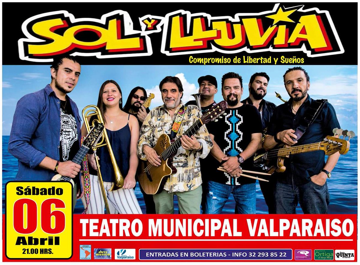 Este sábado a las 21.00 horas, <a href="/solylluvia/">Sol y Lluvia</a> en #Valparaíso. Entradas desde $6.000 en boletería del teatro.