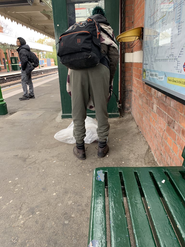 AM2PM24's tweet photo. @BTPUnderground central line west bound emptying her jack with peoples belongings got off at Stratford https://t.co/S5i0O0DgAu