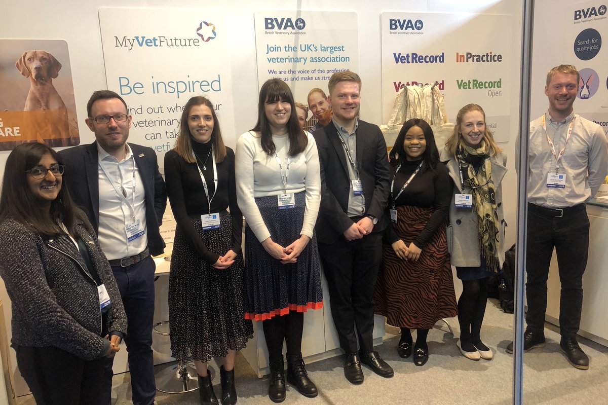 If you’re at @BSAVACONGRESS, make sure you pop along to E43 and say hi to the fab @BritishVets team! #MyVetFuture #TeamVet #CanineHealthSchemes @Vet_Record #AStrongVoiceForVets #BSAVA19