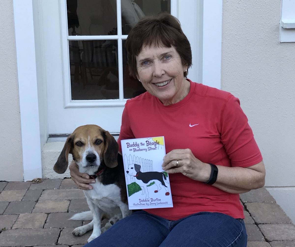 debbie_j_burton's tweet photo. Meet Buddy the star of my newly released children’s book (Buddy the Beagle on Blueberry Street) tomorrow night April 5 at the First Friday Festival in Baldwin Park. #BPFFF #amwriting #Beagle #Orlandoflorida https://t.co/ER6j1bm138