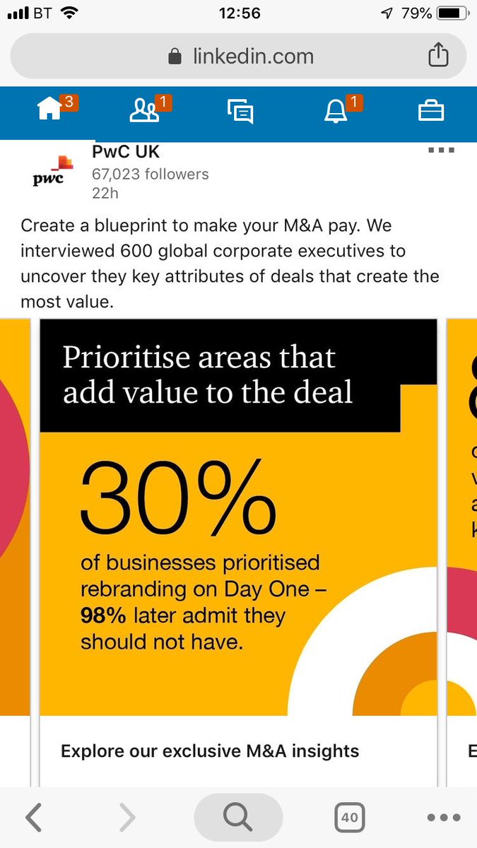 Jr91Ryan's tweet image. Loving seeing @PwC_UK @LinkedInUK carousels starting to appear in our clients newsfeeds. Great example of #digitalmarketing in action to take content out to clients in new and different ways. #BeyondTheDeal