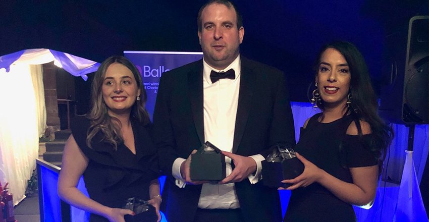 Celebrating three awards at <a href="/WorcsLawSociety/">WorcsLawSociety</a>'s annual #awards dinner, HCR staff took top spot for two #legal awards and one for the best use of #technology and innovation. Go team! ow.ly/aLhT50p0jjm