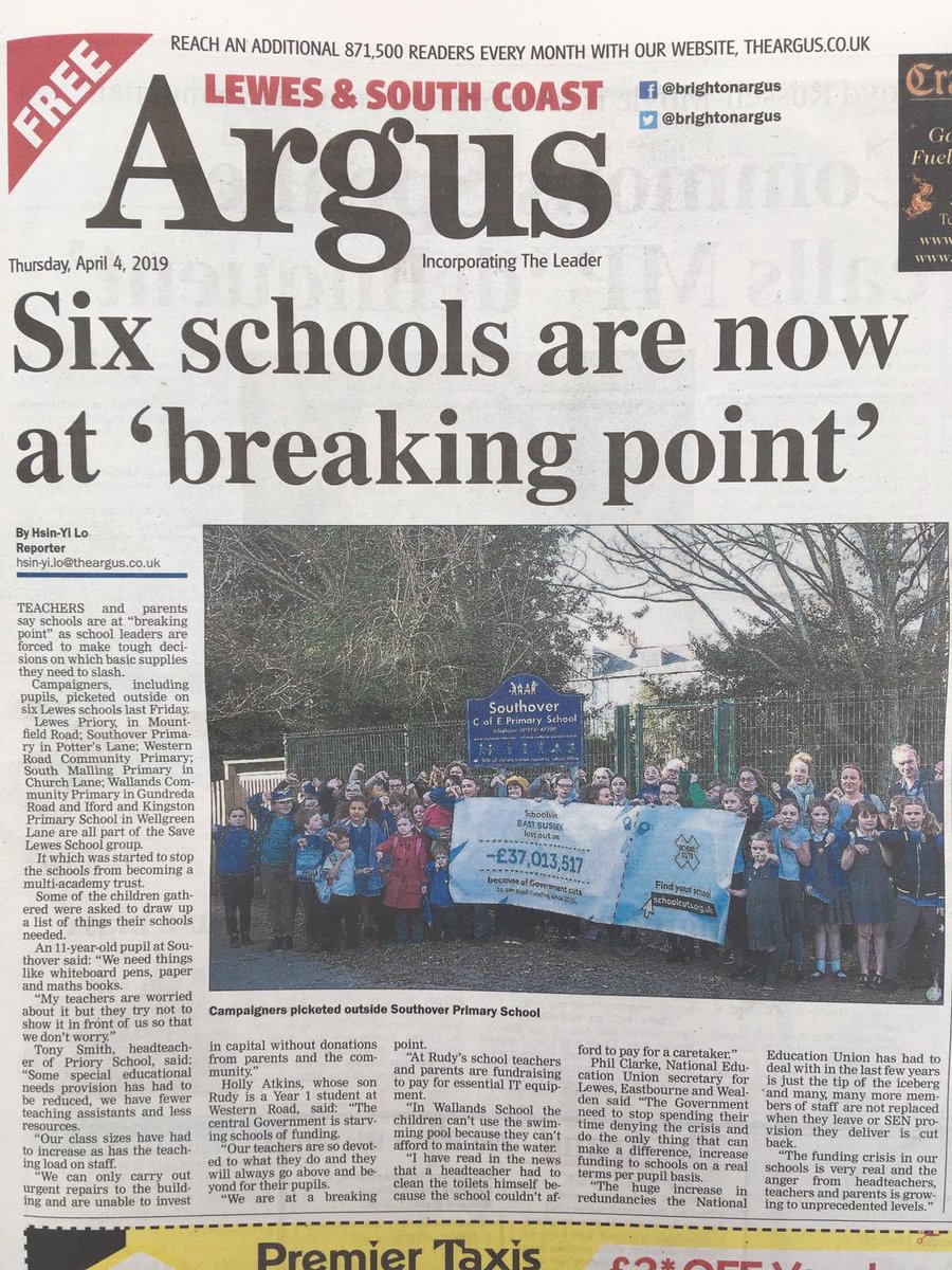 LewesParents's tweet photo. Six #Lewes #schools now at breaking point thanks to  #fundingcuts. The purchase of essential equipment depends on parents’&amp;teachers’ fundraising efforts. Not even enough pens and paper in classrooms. The #fundingcrisis is real &amp; it’s time for govt to do the right thing &amp;fix it. https://t.co/0mqzTrZAh5