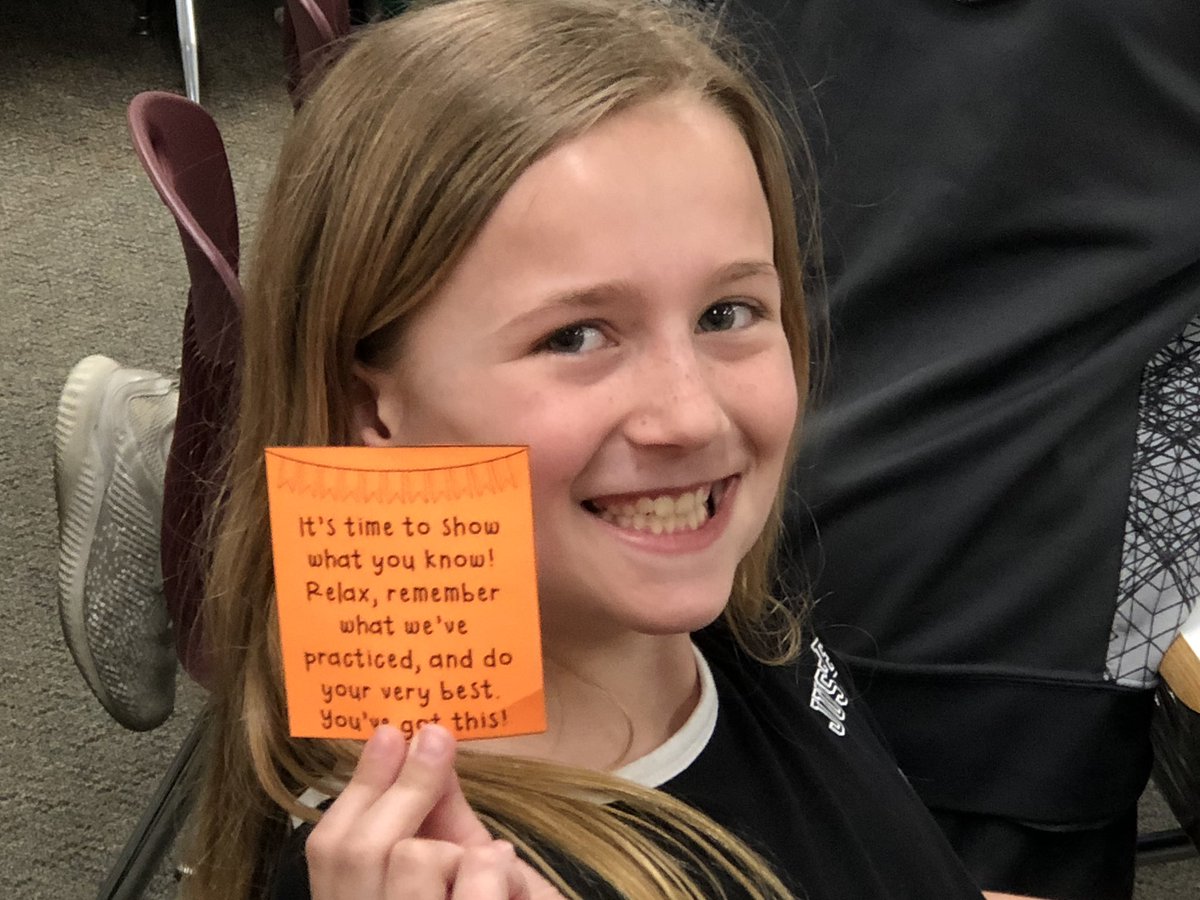 RNewcomb157C's tweet photo. @MrsGrage’s students kicked off IAR testing with some words of encouragement and positive self talk. They’ve got this! #ChelseaPride  @Chelsea_Tigers https://t.co/6yhqC0AAwB