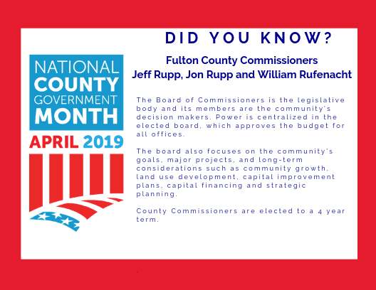 FultonCounty_OH's tweet image. National County Government Month Did You Know? County Commissioners dlvr.it/R28jkd
