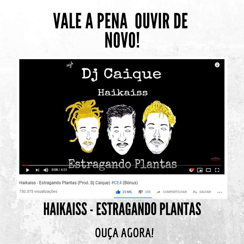 DjCaiqueOficial's tweet image. Haikaiss - Estragando Plantas (Prod. Dj Caique) #CE4 (Bônus)
youtube.com/watch?v=VzLaKI…