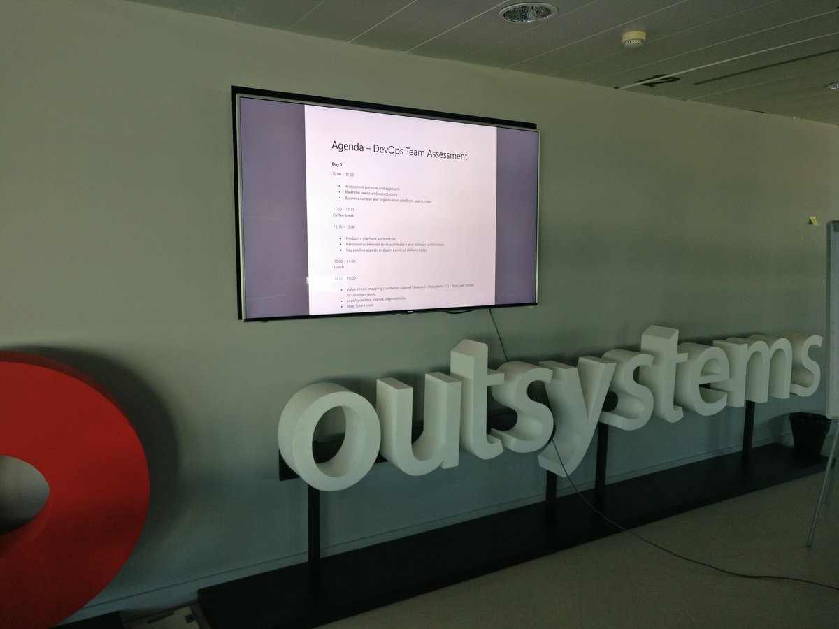 fiercelysw's tweet photo. Another good experience delivering a DevOps Assessment for @OutSystems with @manupaisable. Some good insights and action points were identified. Thank you all. https://t.co/7JfzYaiBRk