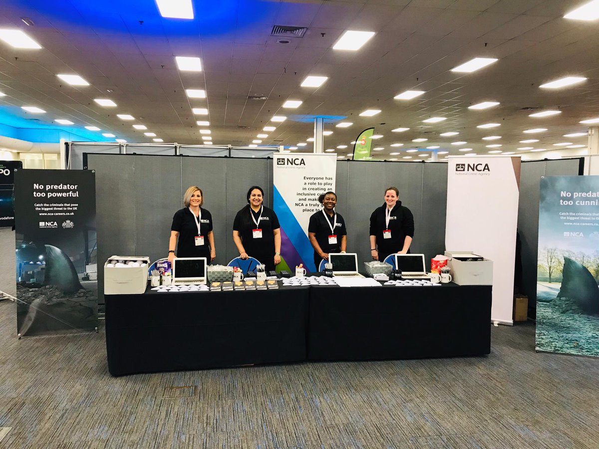 NCA_UK's tweet photo. We’re here at the @SecurityCleared Expo today at the UWE Exhibition and Conference Centre in Bristol. Come chat to us about upcoming opportunities and how you can join us in our fight against serious and organised crime. #ProudtoProtect #scexpo https://t.co/z5VeOcdvpK