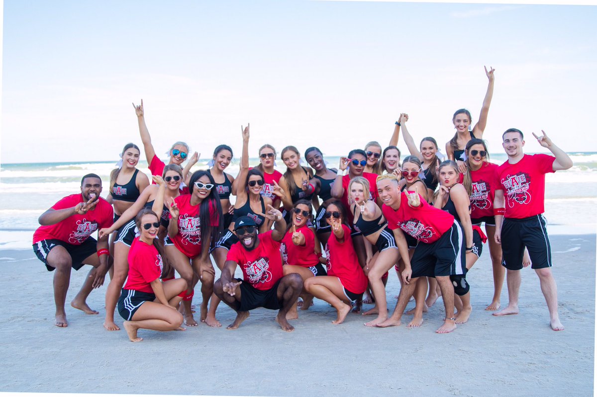 AStateSpirit's tweet photo. Today is the day!! Tune in to https://t.co/Hul8SrWXy3 to catch the Red Wolves Dancers and A-State Cheerleaders take on NCA/NDA College Nationals!

Red Wolves Dancers take the floor at 2:46pm EST.

A-State Cheer takes the floor at 5:01 EST.

#WolvesUp #Be1ieve #3F2P1G https://t.co/vV4a1MsH6v