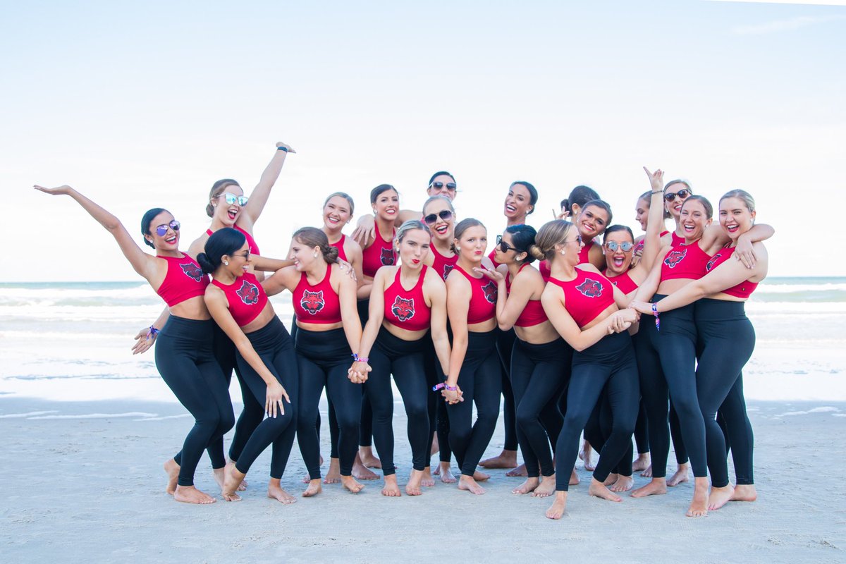 AStateSpirit's tweet photo. Today is the day!! Tune in to https://t.co/Hul8SrWXy3 to catch the Red Wolves Dancers and A-State Cheerleaders take on NCA/NDA College Nationals!

Red Wolves Dancers take the floor at 2:46pm EST.

A-State Cheer takes the floor at 5:01 EST.

#WolvesUp #Be1ieve #3F2P1G https://t.co/vV4a1MsH6v