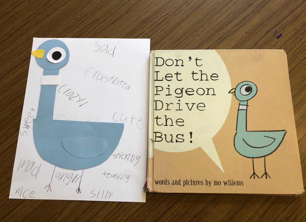 BjmEnl's tweet photo. 1st grade ENL students ⁦@BJMscholars⁩ write descriptive words for how the pigeon is feeling throughout the book #dontletthepigeondrivethebus #mowillems #enl https://t.co/OIIGy74pzb