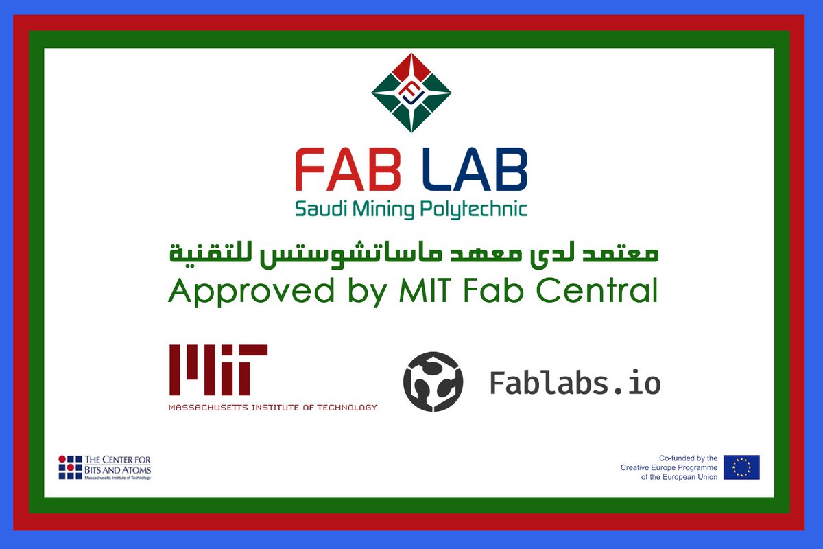 smpfablab's tweet photo. SMP FAB LAB Approved by MIT Fab Central 
MIT's Center for Bits and Atoms

@mawhiba @MaadenKSA @MawhibaAlumni @SMPEDUSA @smpfablab https://t.co/p5vgi3pJgX