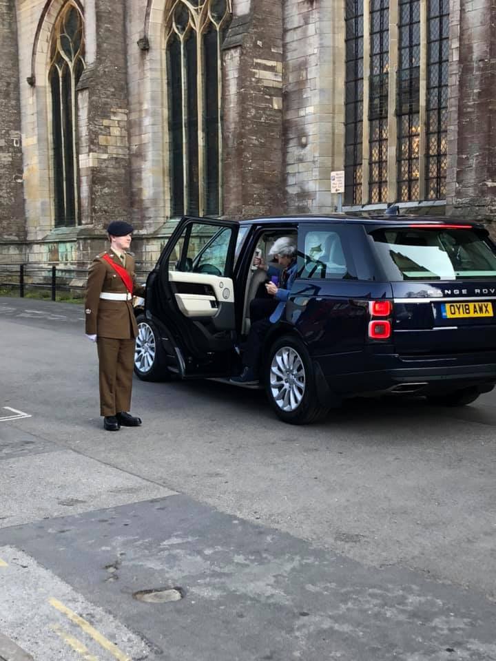 QEGS_SixthForm's tweet photo. L6 Josh on duty as the Lord Lieutenant of Lincolnshire's Army Cadet this week, greeting The Princess Royal.
#qegs #sixform https://t.co/yZWg8mxqOk