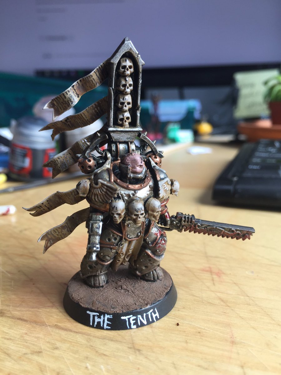 gshowitt's tweet image. Penitent marine, attempting to deal with the shame of being the sole survivor of his squad #Inq28 #Warmongers