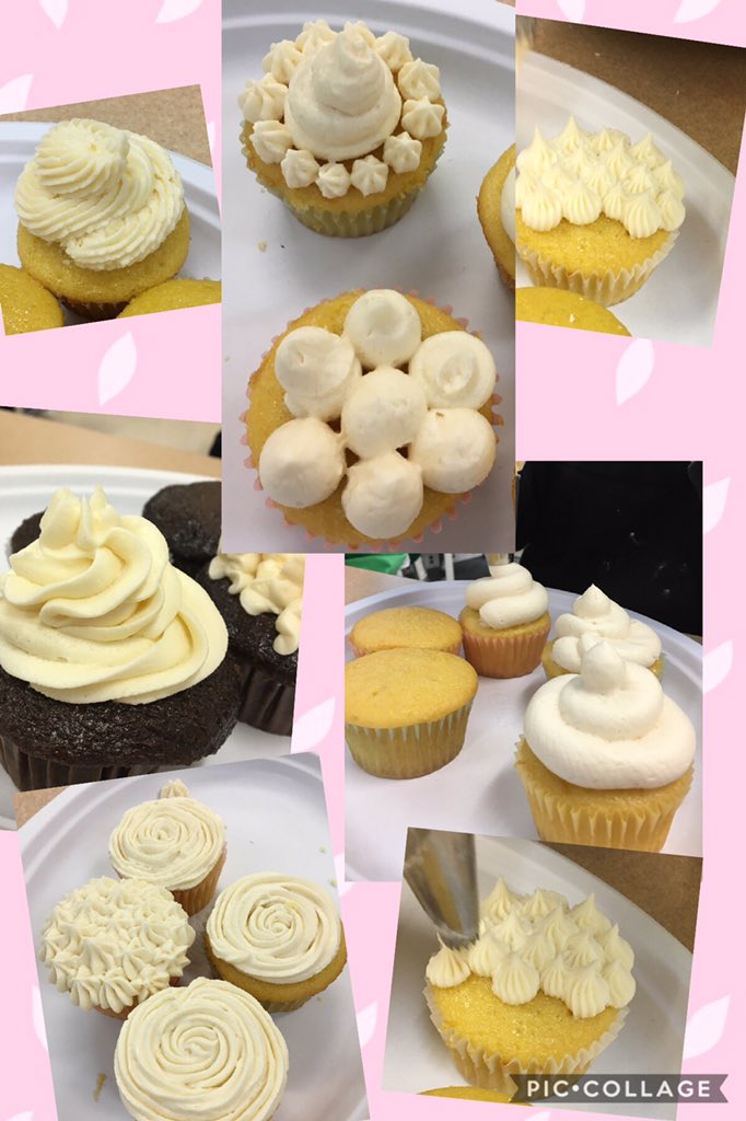 MrsKiehl's tweet photo. ๐ง๐ง๐ง Culinary II students practiced their cupcake decorating skills. Cupcake Wars is only 1 week away! ๐ง๐ง๐ง #NBFACS https://t.co/fmq2wLsDx1
