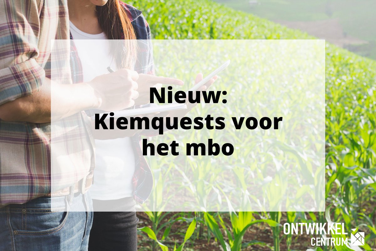OntwikkelC's tweet image. Met onze nieuwe Kiemquests voor het mbo gaan uw studenten aan de slag met een actueel thema binnen een bepaald vakgebied. Lees nu alles hierover op onze website: ontwikkelcentrum.nl/actueel/nieuw-… #mbo #leermiddel #lesmateriaal #kiemquest #groenonderwijs