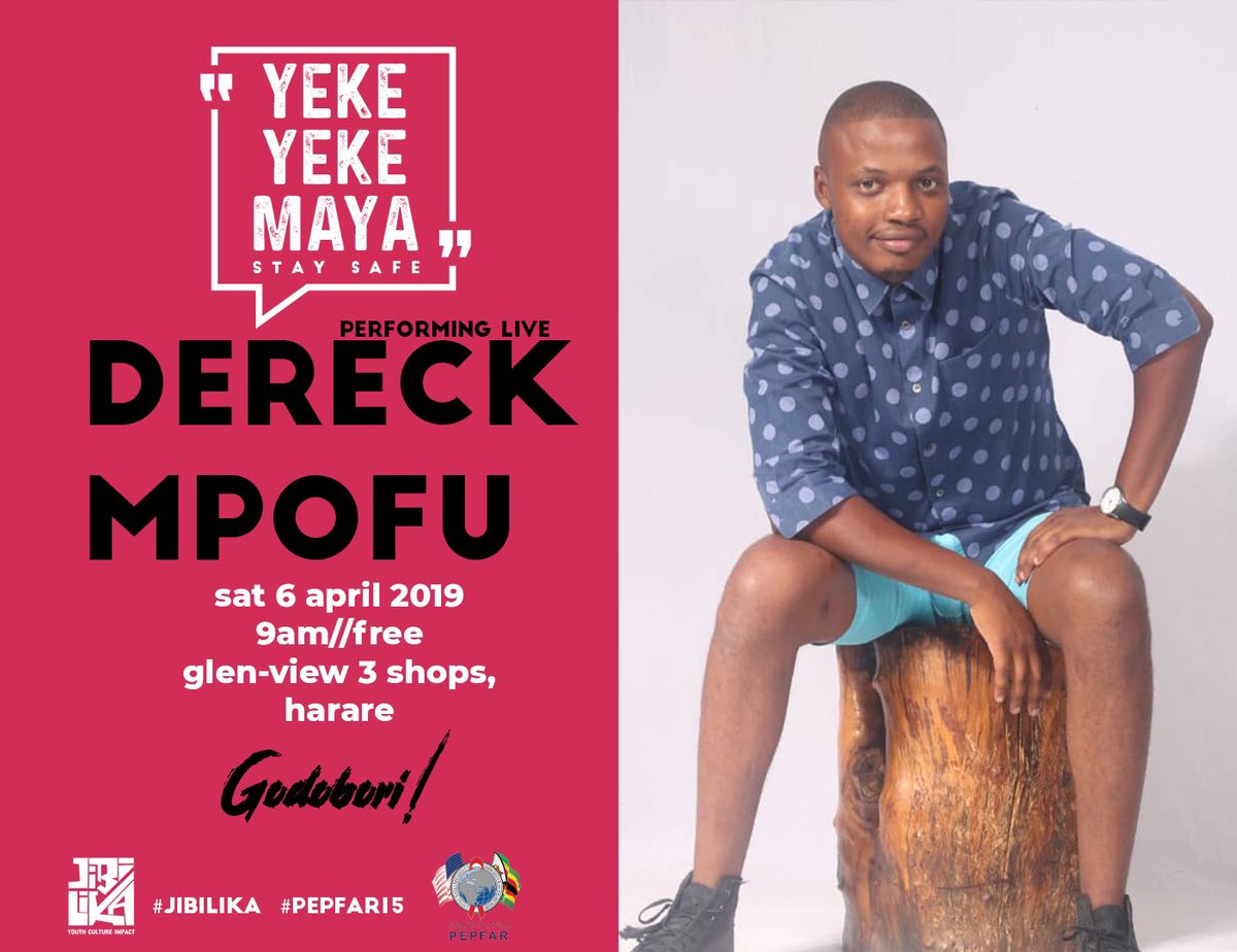 jibilika's tweet photo. PERFORMING LIVE // Dereck Mpofu
This Saturday 6April / JIBILIKA EVENT// Glen-View 3 Shops// Harare // Street Parade / Mural unveiling / Music Concert /: https://t.co/sDJwPVobDv