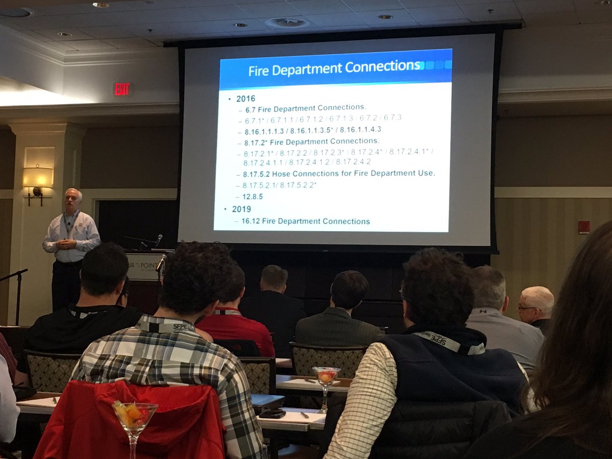 Thanks to Dave Hague for presenting on changes to the 2019 edition of NFPA 13