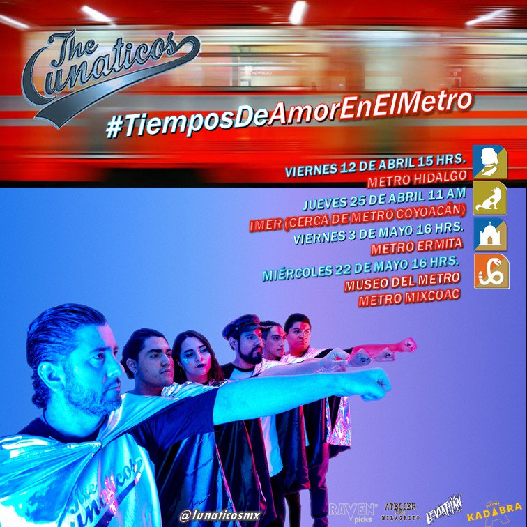 #TiemposDeAmorEnElMetro
iniciamos el 12 de abril. Cover $5 pesos