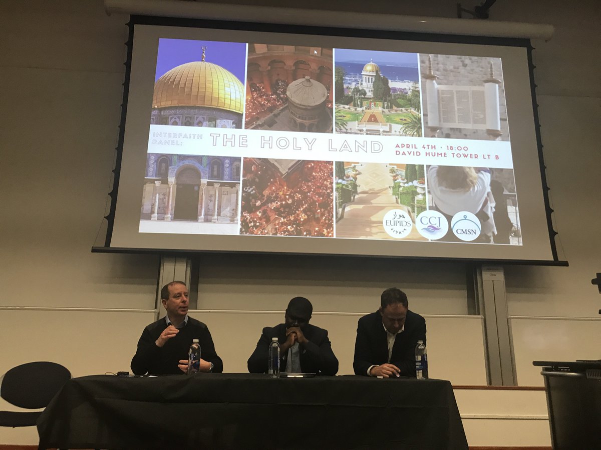 CCJStudents's tweet photo. Students at @EdinburghUni hearing from Jewish, Christian and Muslim speakers on religious connections on the Holy Land https://t.co/WCqTNcicgq