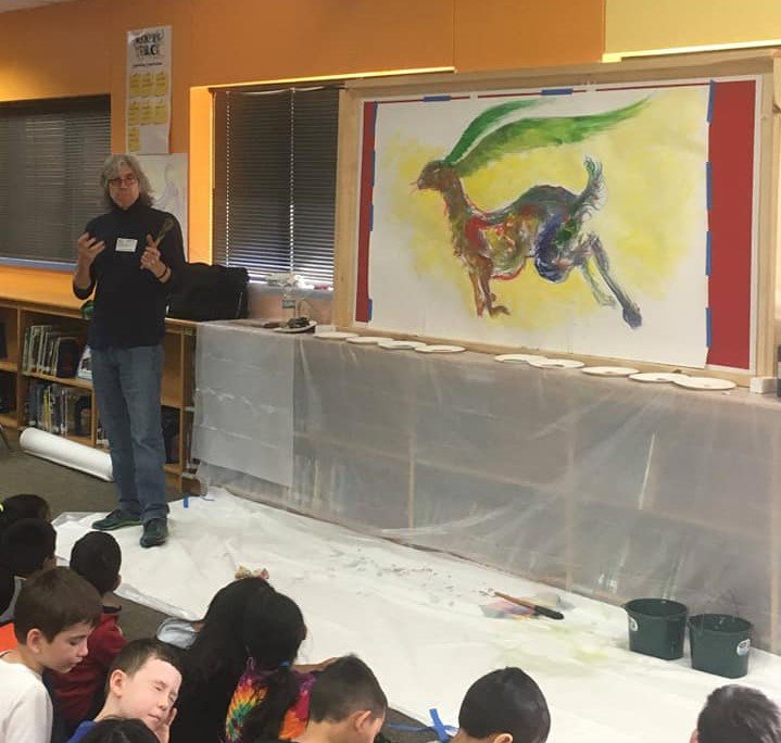 CentennialPISD's tweet photo. Thank you to our Centennial PTA! Our students were in awe as they watched, Author/Illustrator, David Catrow's drawings and paintings come to life. https://t.co/Cs5WftxOnq