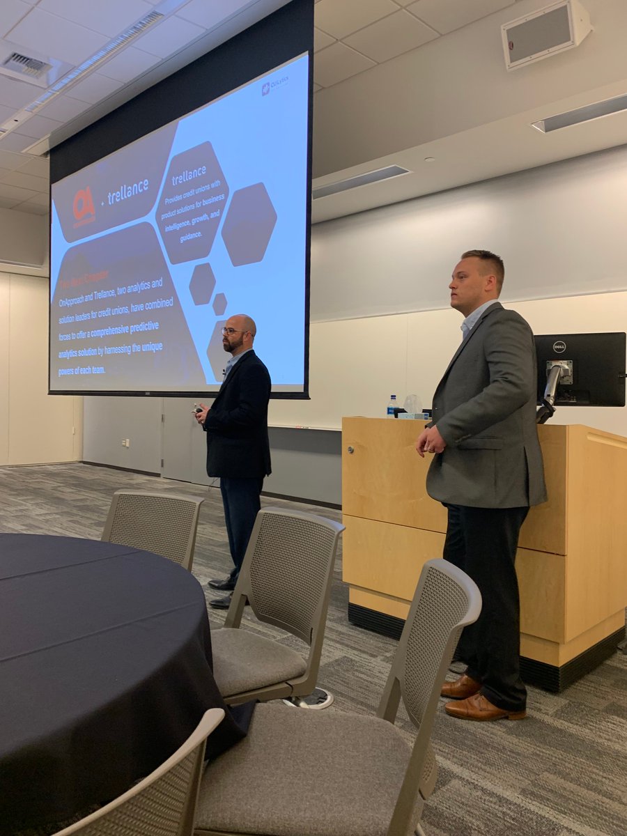 lougrilli's tweet photo. Day 3 at CULytics 2019 #CUAS2019 @austinwentzlaff  and Dave Chojnacki of @Trellance @OnApproach on stage talking about empowering @creditunions to take control of their own data. #weknowdata https://t.co/DeY4rreYUm