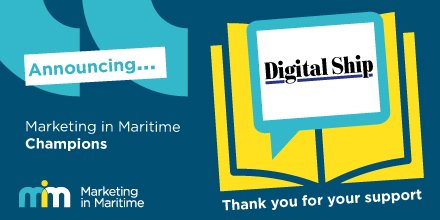 MiMCrowd's tweet photo. We are thrilled to have @thedigital as a Marketing in Maritime Champion! 
Digital Ship provides news and information covering the commercial shipping sector, focusing on innovation and developments in information technology and maritime communications.
https://t.co/hzZJpwTrMq https://t.co/GVYfV0e8Pc