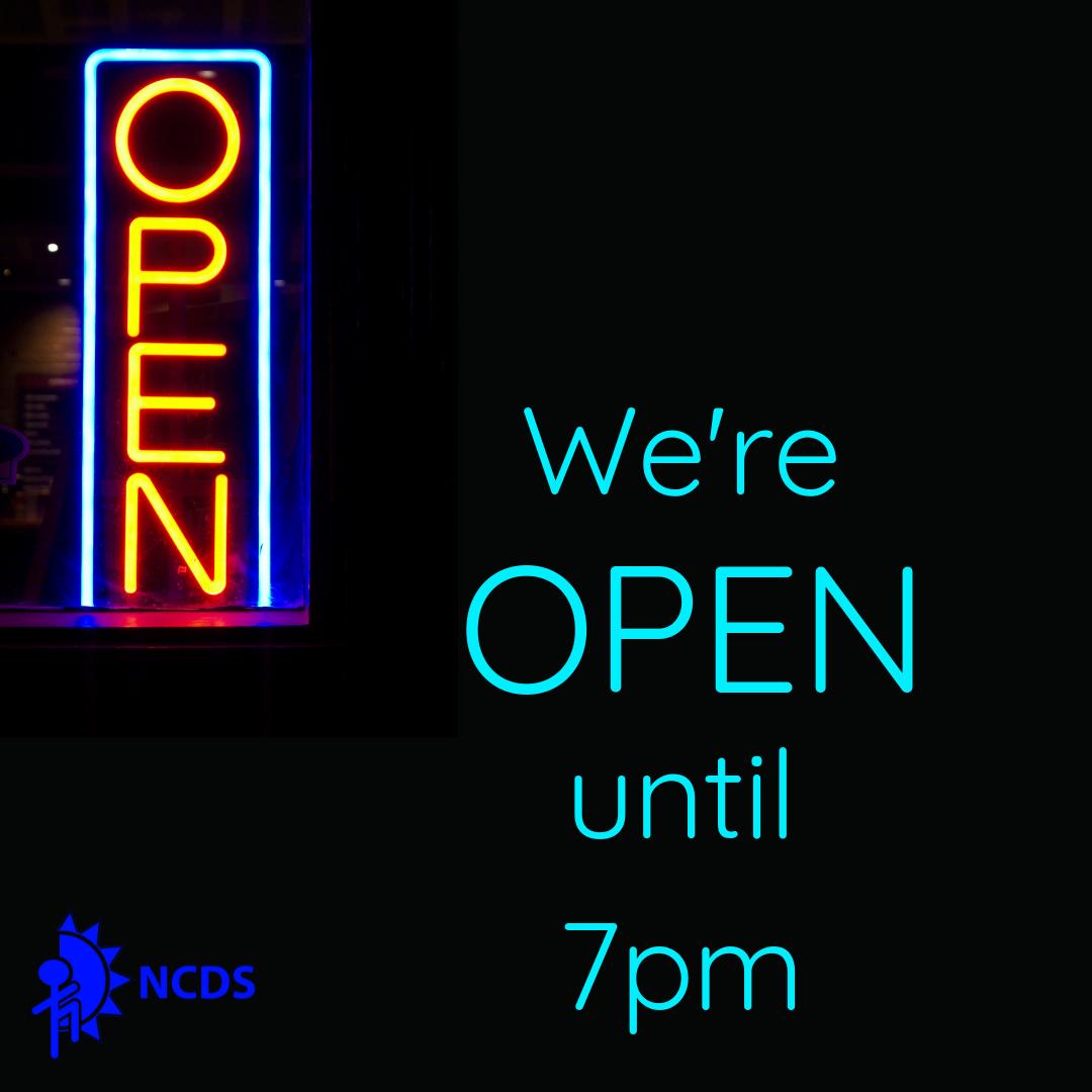 NCDS4Jobs's tweet photo. Extended hours start today!  

(Thursdays we'll be open late)😊 https://t.co/RVOV7VVUbX