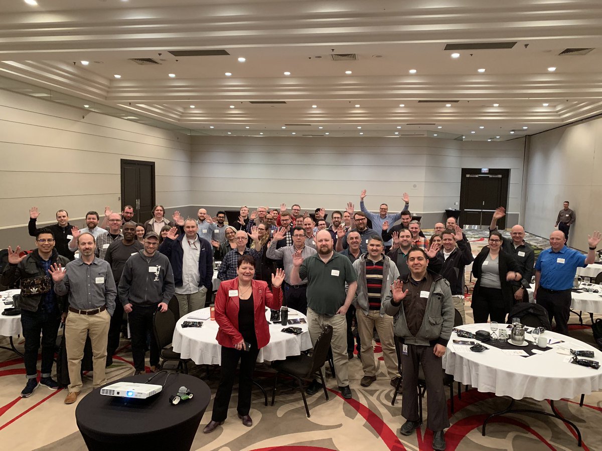 DmitriAtSafe's tweet image. The fantastic crowd in sunny Regina says hi to @FMELizard. 100% turnout at this #FMEWT event.