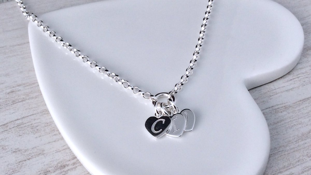 Sterling silver initials necklace, perfect gift for mom! Add up to four heart charms, engraved with the initials of your family or pets 💕
etsy.me/2VciVcw via @Etsy
#smallbusiness #initialnecklace #womaninbiz #handmade #madeinuk #silverjewellery