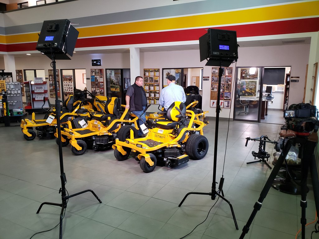 TheEvokeGroup's tweet photo. Thowback Thursday! On-Set with Crown Power, highlighting the Cub Cadet line for new commercials...Everything looks a little cooler under the lights! #evokethem #video #videoproduction #videomarketing #digitalagency #agencylife #powerofvideo https://t.co/5HnAIPWjxp