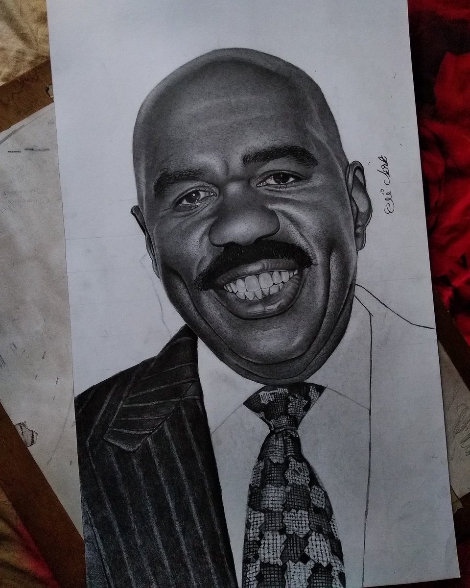 EliWaduba's tweet photo. I'll draw until I make the Camera jealous @IAmSteveHarvey @SteveTVShow @Harinzeyart @KevinHart4real @BBCWorld @BBCNews @ABC @CNN https://t.co/esWut50RzY